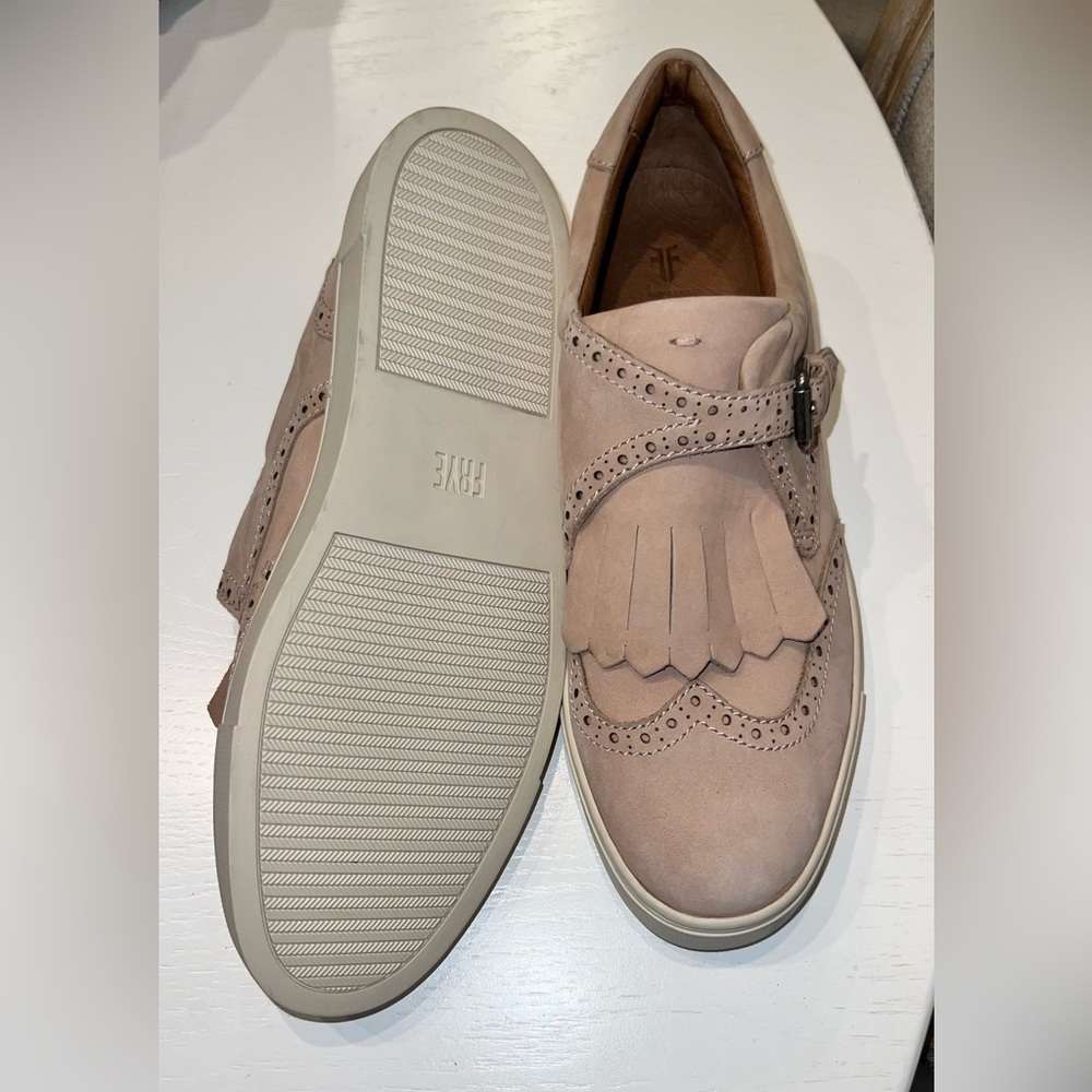 FRYE sneakers, light pink suede, never worn